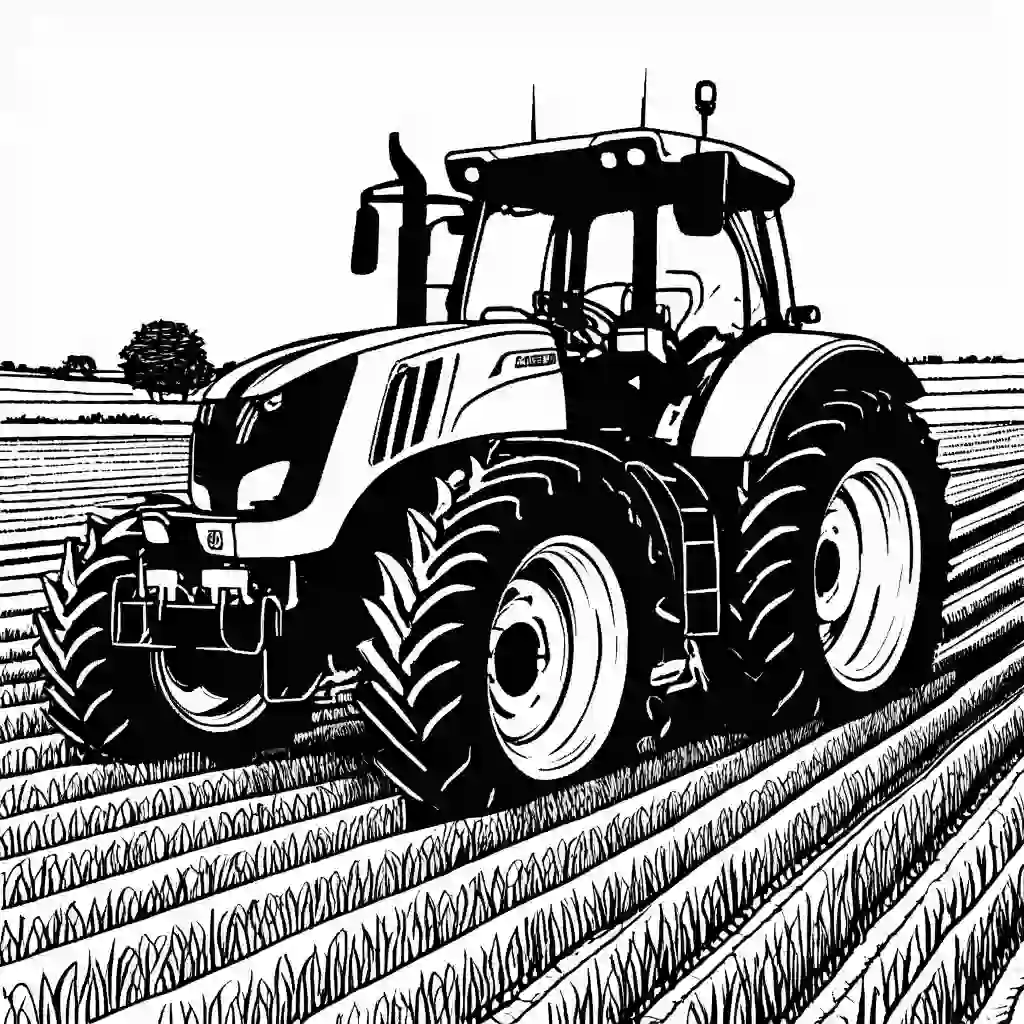 Row-Crop Tractors coloring pages